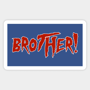 Brother White Outline Magnet